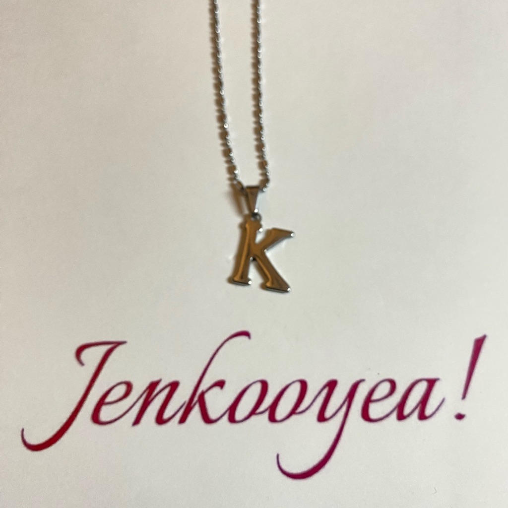 Silver 'K' Pendant Necklace